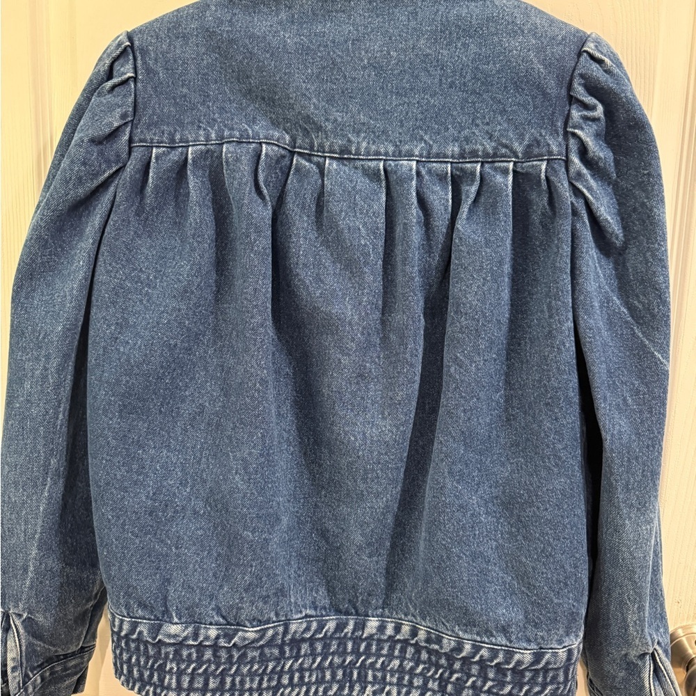 VTG brand tag missing Denim Women's Pleated Snap Front Jacket Western Cottage - Picture 5 of 8